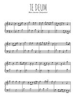 Téléchargez l'arrangement pour piano de la partition de Te deum en PDF